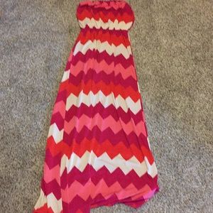 Strapless maxi dress